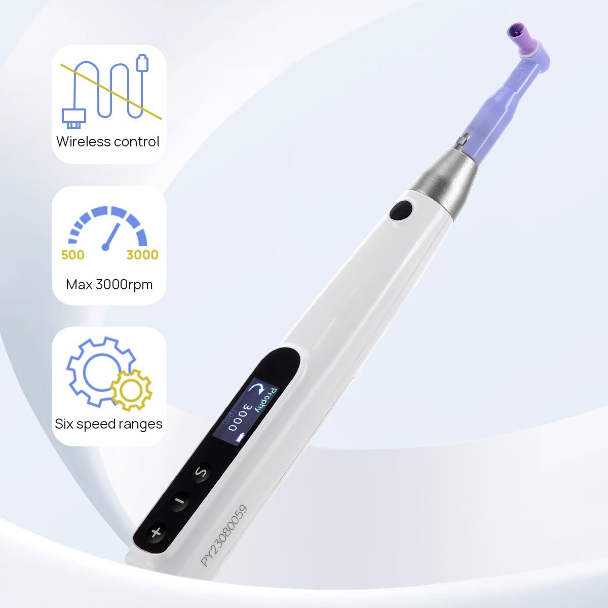 Dental Cordless Hygiene Prophy Polishing Handpiece 360° Swivel Polisher Kit