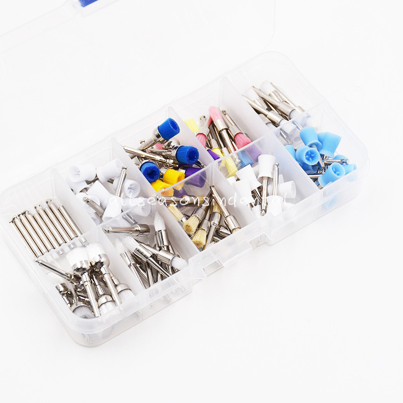 10Mixed Disposable Types Dental Prophy Brush Cup Polishing Polisher Nylon Rubber