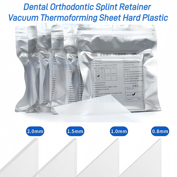 Dental Ortho Splint Retainer Vacuum Forming Sheet Hard Thermoforming 0.8-2.0mm