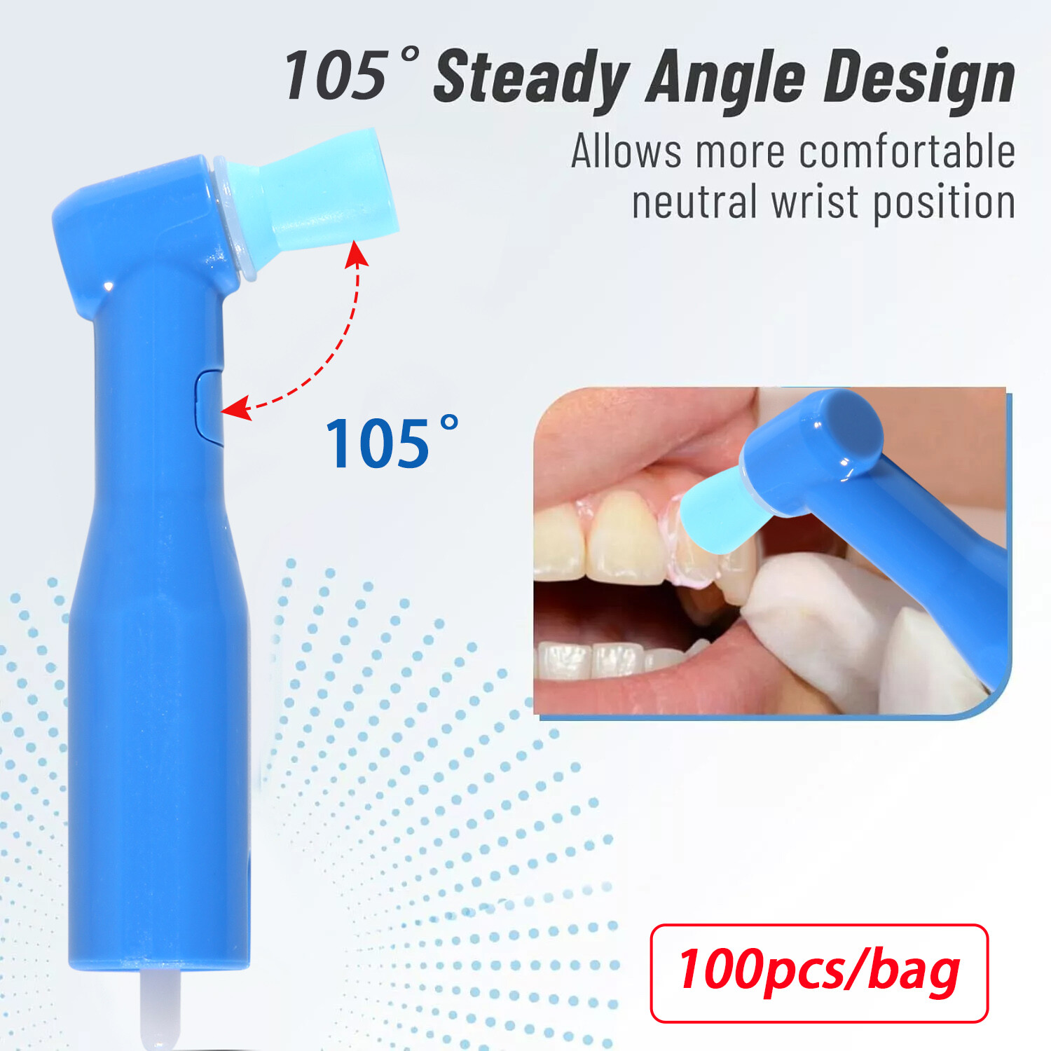 Dental Disposable Prophy Angles 105° Contra Angles Top Money Back Guarantee!