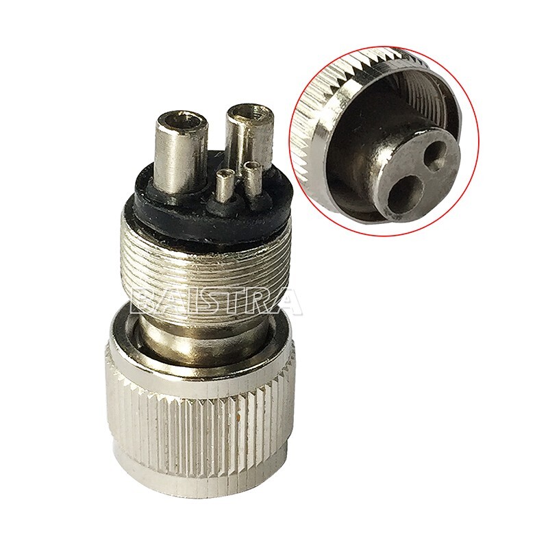 Dental 4 Hole to 2 Hole High Speed Handpiece Tubing Adapter Changer Connector US