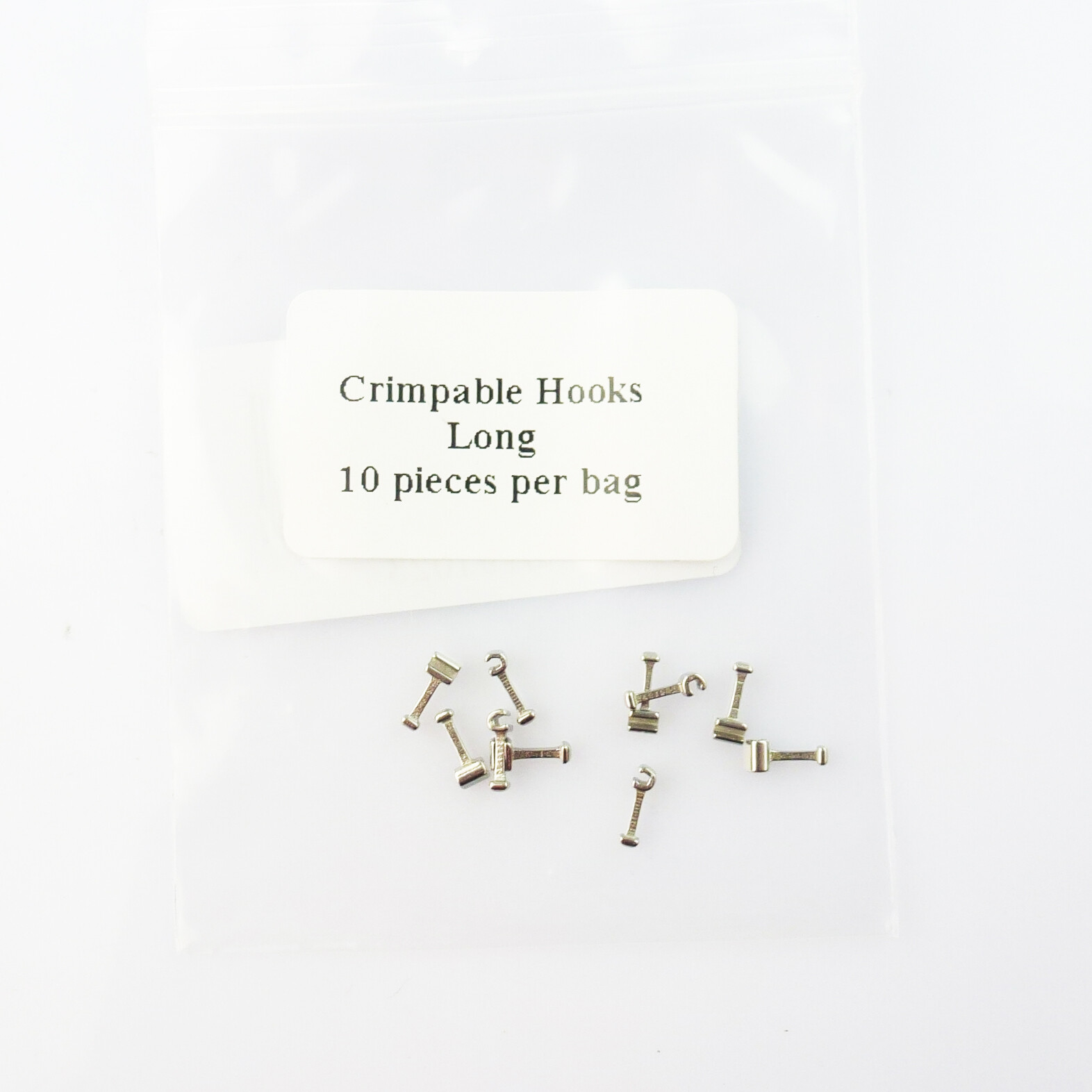 10Pcs Dental Orthodontic Crimpable Hooks Stainless Steel Hooks Short/Medium/Long