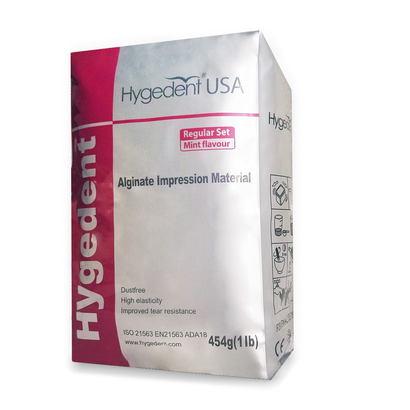 6 x Hygedent Chromatic Dental Regular Set Mint Impression Alginate
