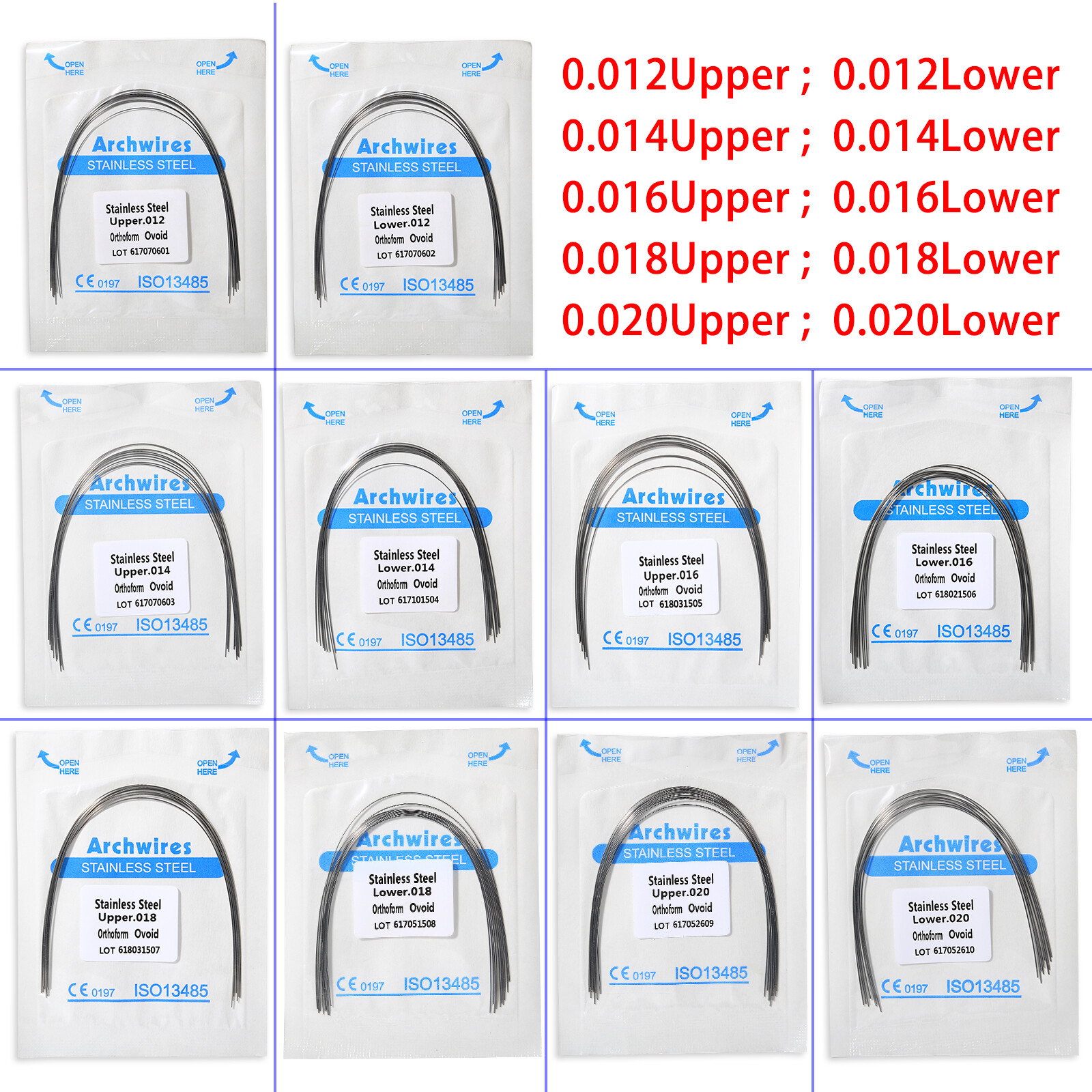 Dental Orthodontic Stainless Steel Arch Wire Round Nature Form 10pcs/pack 0.99!!