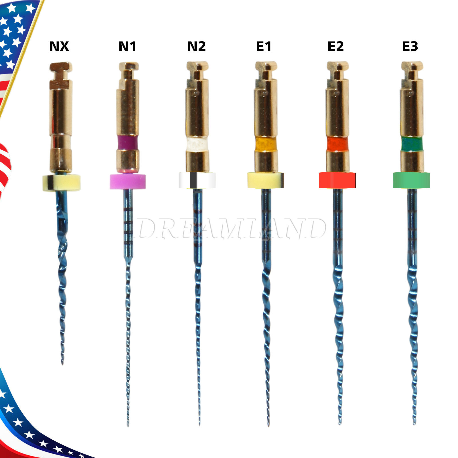6 limas endodónticas de motor rotatorio Super NiTi dental 25mm CE FDA