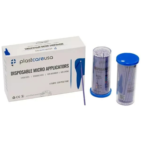 plastcareusa Regular Tip Micro Applicator Brushes Orange, 4 x 100/Tube