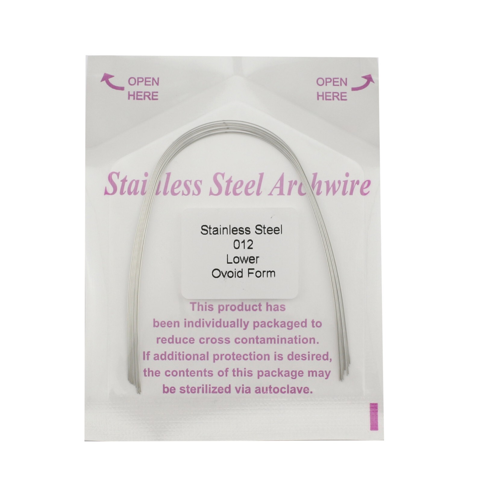 100pcs Dental Orthodontic Arch Wire Stainless Steel Ovoid Form Archwires Round