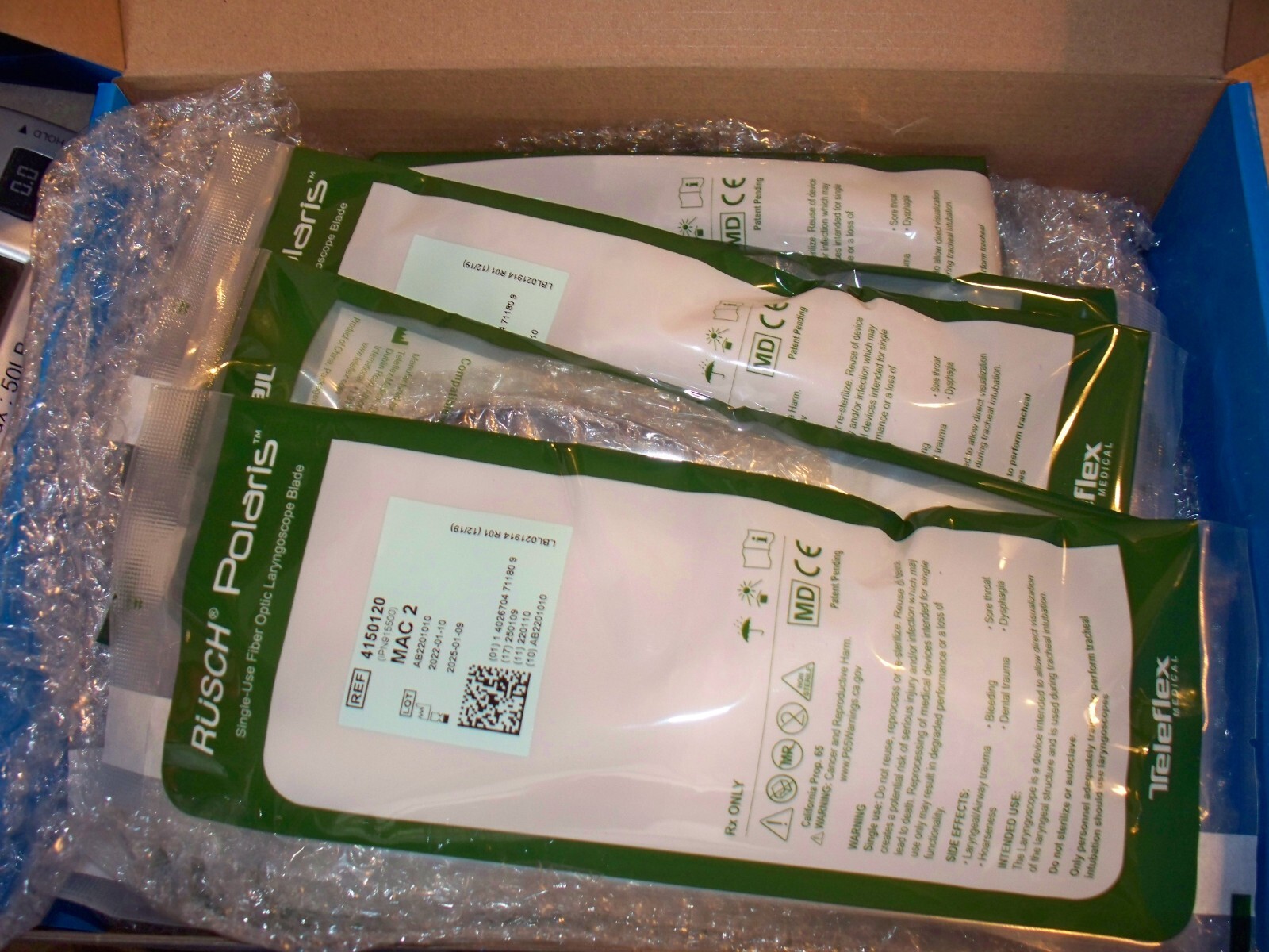 Rusch Polaris Laryngoscope MAC 2 Disposable Blades 10 pack