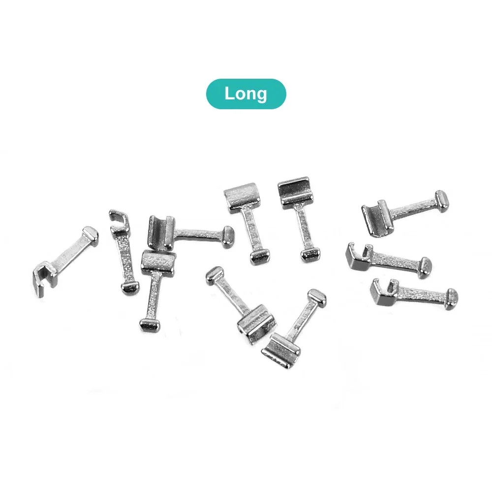 Dental Orthodontic Stainless Steel Crimpable Hooks Stop Short Long Type Wire New
