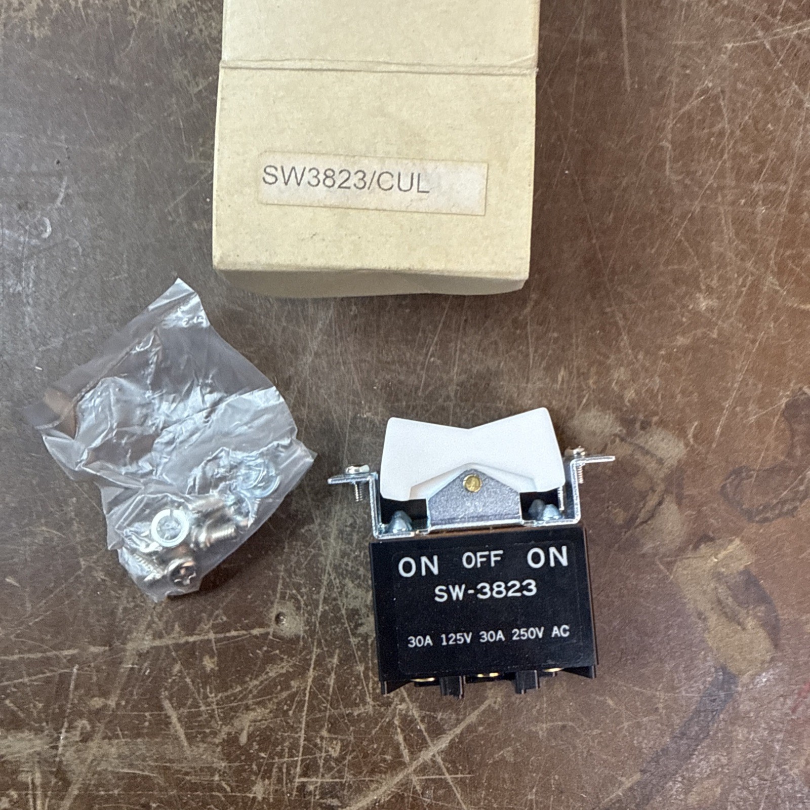 SWITCH, SW-3823D, 30A 30V DC, 15A 125V DC VB