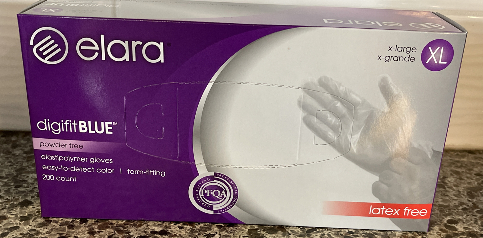 Elara Digifit Powder Free Elastipolymer Gloves Size Large Vinyl And Latex Free