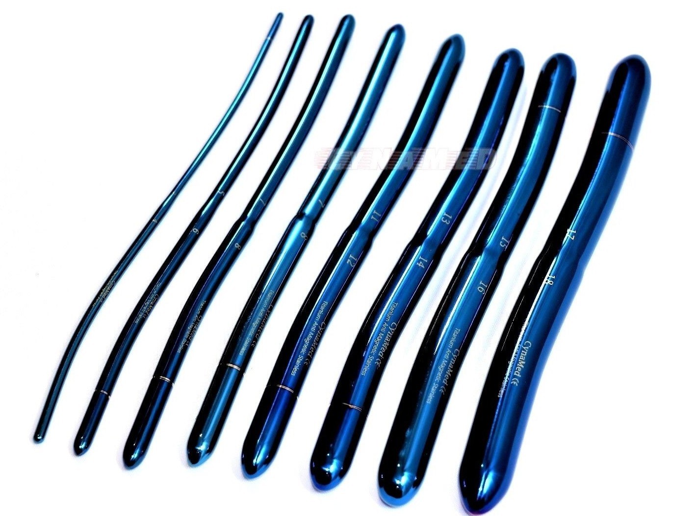 GERMAN TITANIUM COATED ANTI-MAGNETIC 8 HEGAR DILATOR URETHRAL SOUNDS SURGICAL