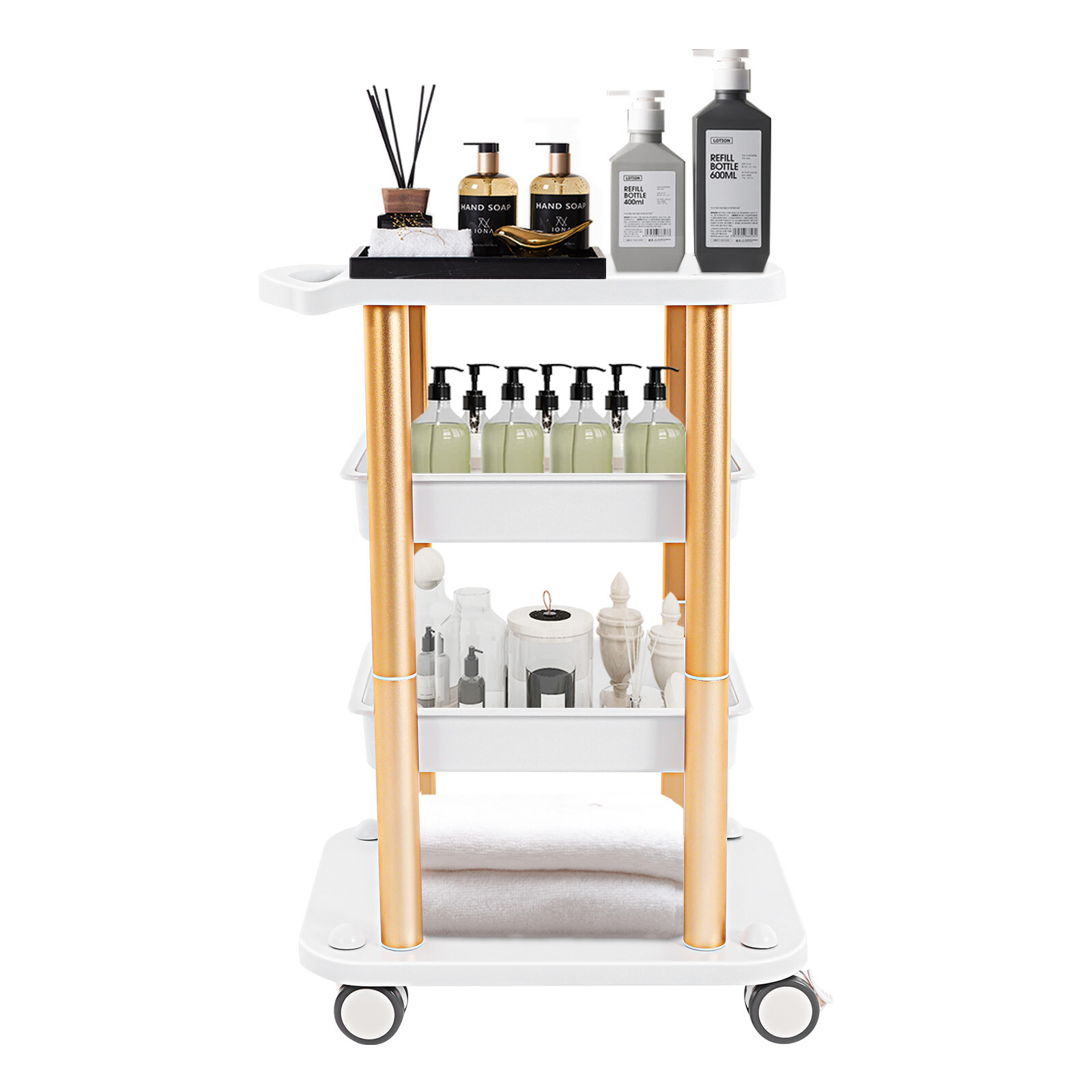 Instrument Rolling Cart For Cavitation Beauty Machine Salon SPA Trolley Stand US