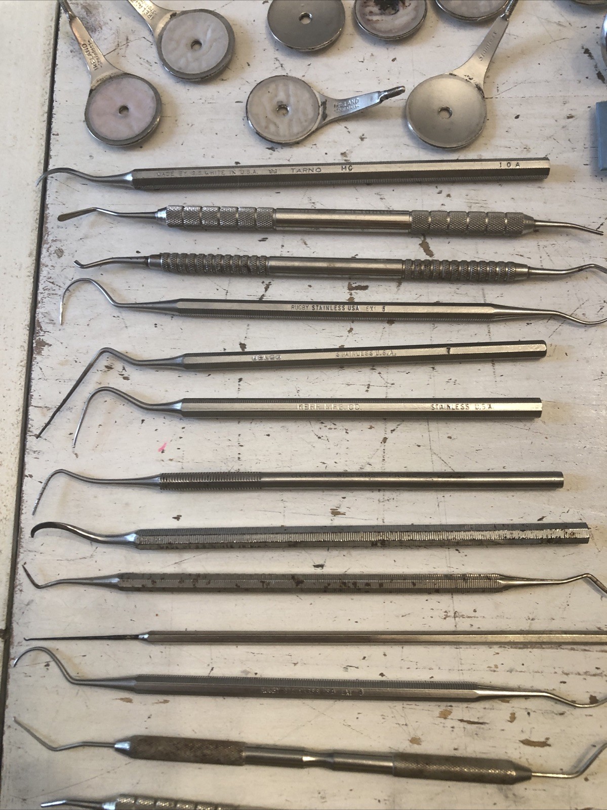 Lot of Mixed Dental Stainless Steel Tools Instruments NORDENT, SS WHITE, RUGBY