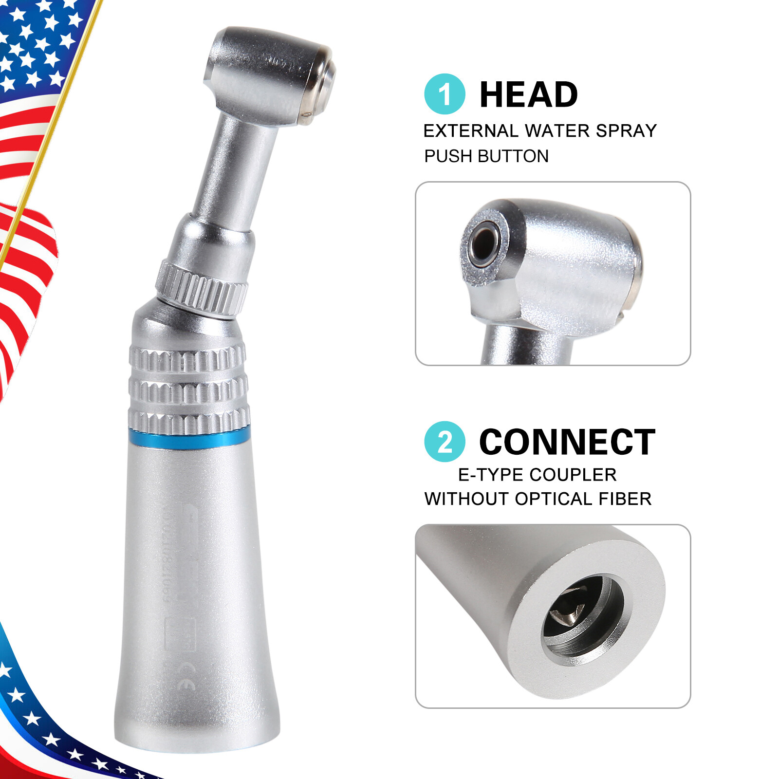 Push Button Contra Angle Low Speed Dental Handpiece E-type Hot Sale E-type PAD
