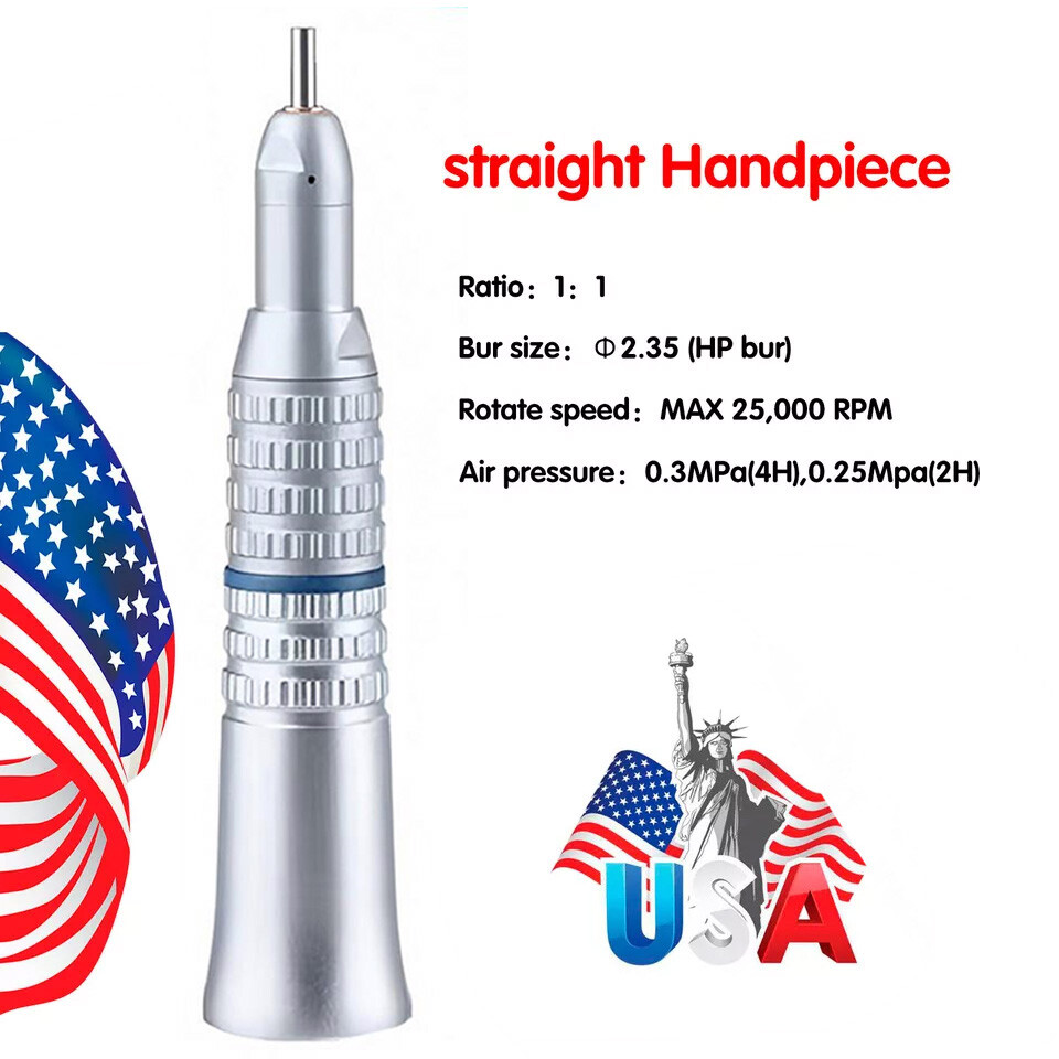 Dental Low Slow Speed Handpiece Contra Angle Straight Air Motor E-type 4 Holes