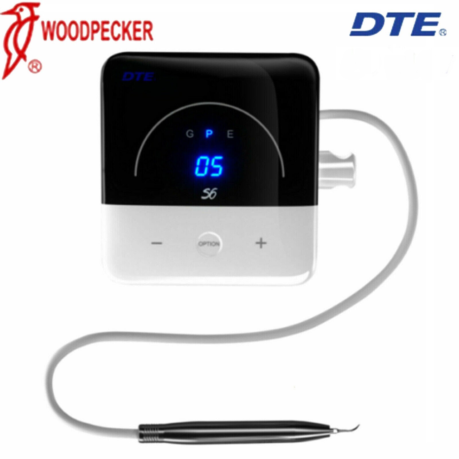 100% Original Woodpecker DTE S6 Dental Ultrasonic Scaler with 7 Tips 110V