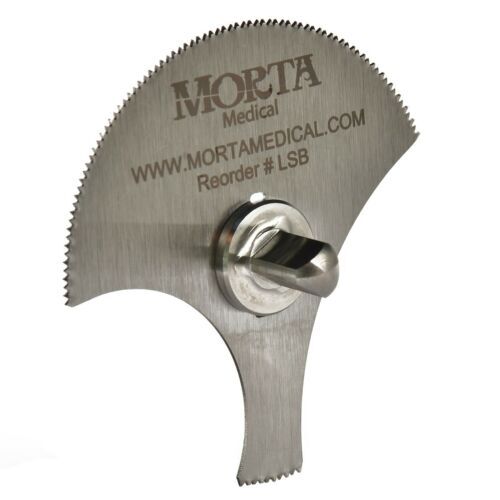 Large Section Autopsy Saw Blades With Permanently Bonded Stainless-Steel Arbor
