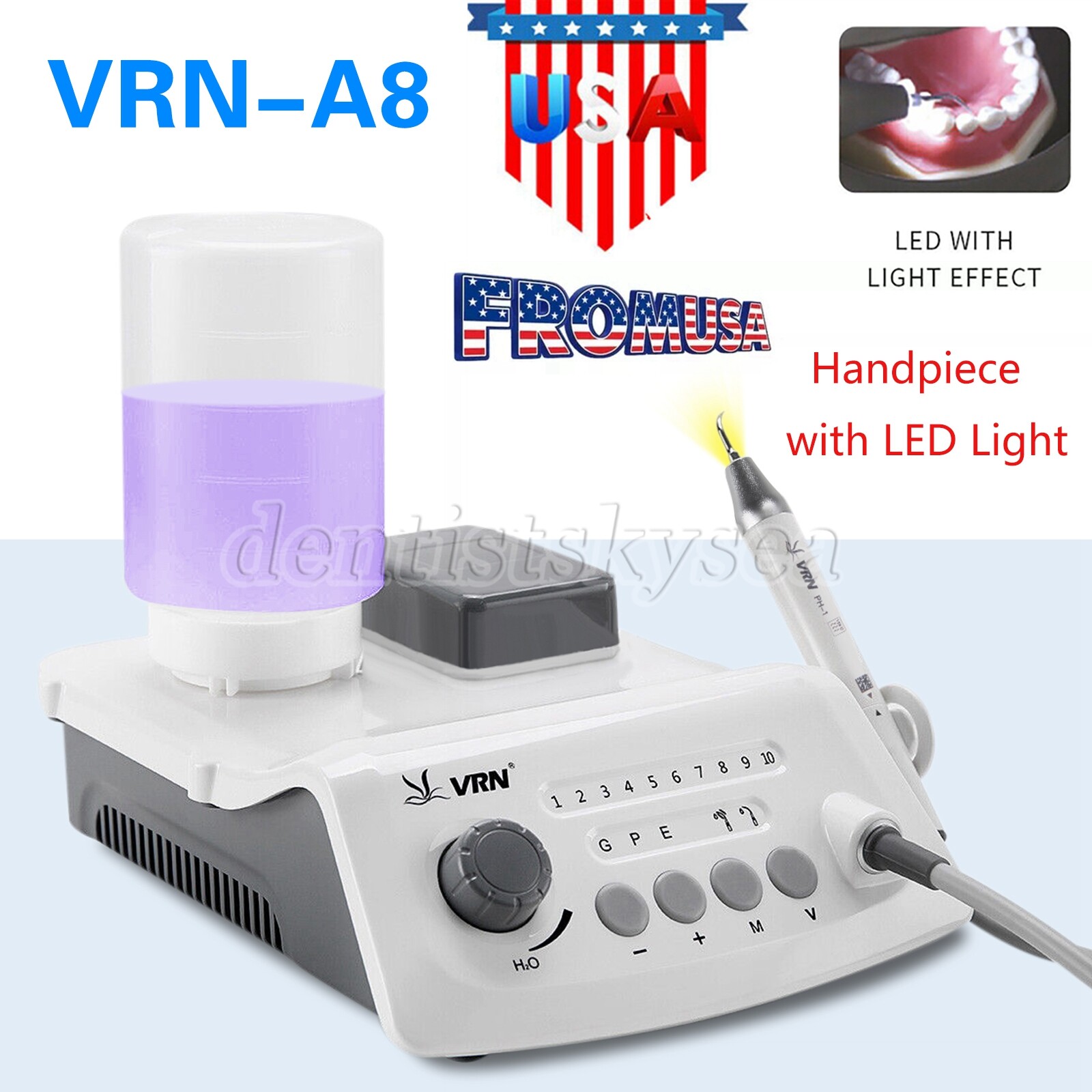 Dental Piezo Ultrasonic Scaler F/ EMS SKYSEA Bottle LED Detachable Handpiece