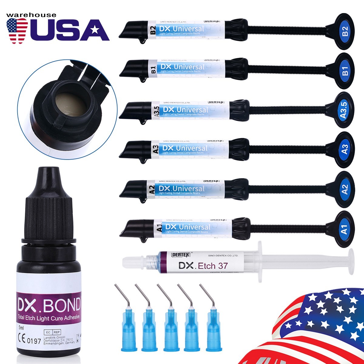 Dental Universal Light Cure Composite Resin/Etching Gel/Bonding Adhesive