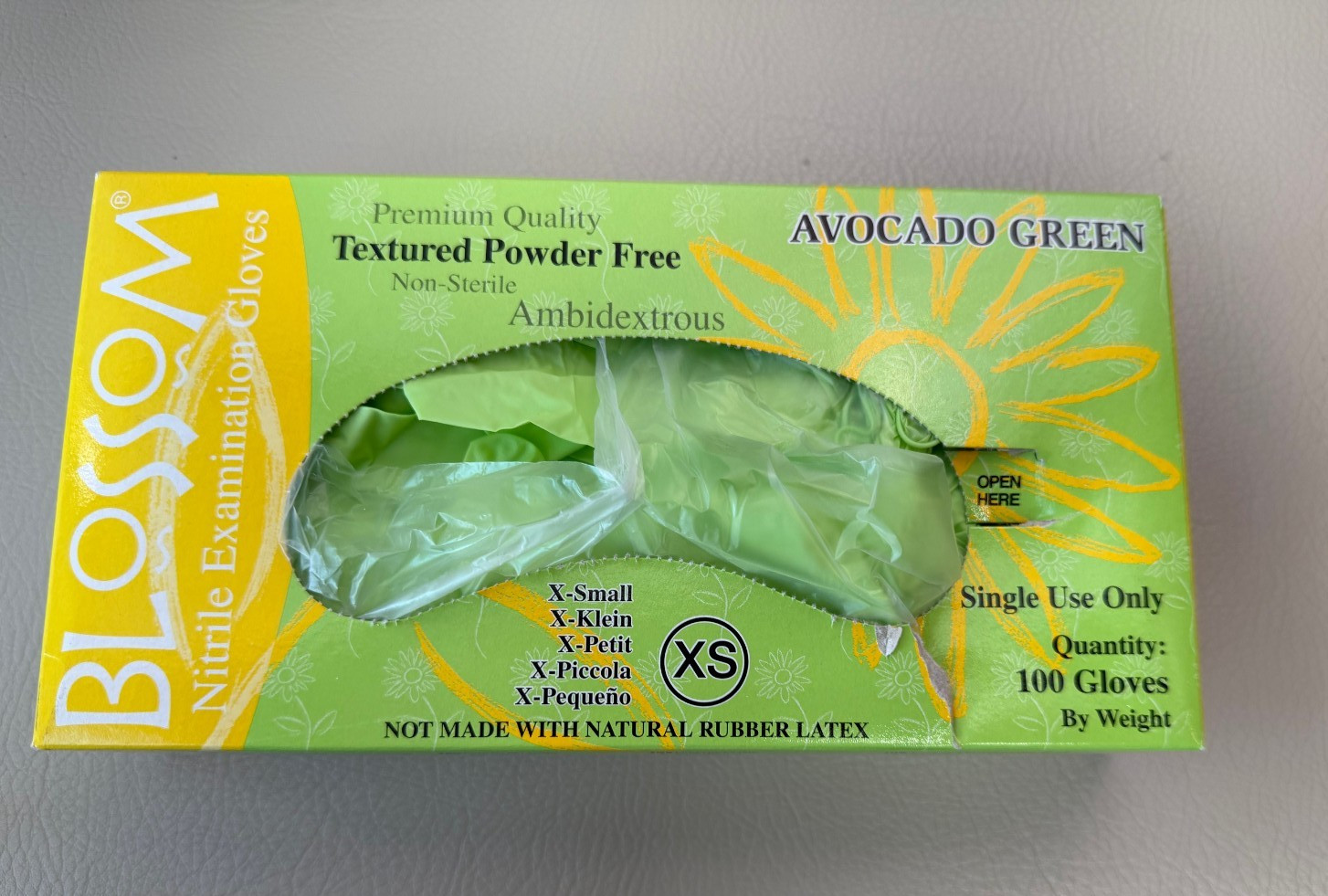 Blossom – Blossom Nitrile Exam Gloves X-Small Avocado Green (CASE OF 1000)