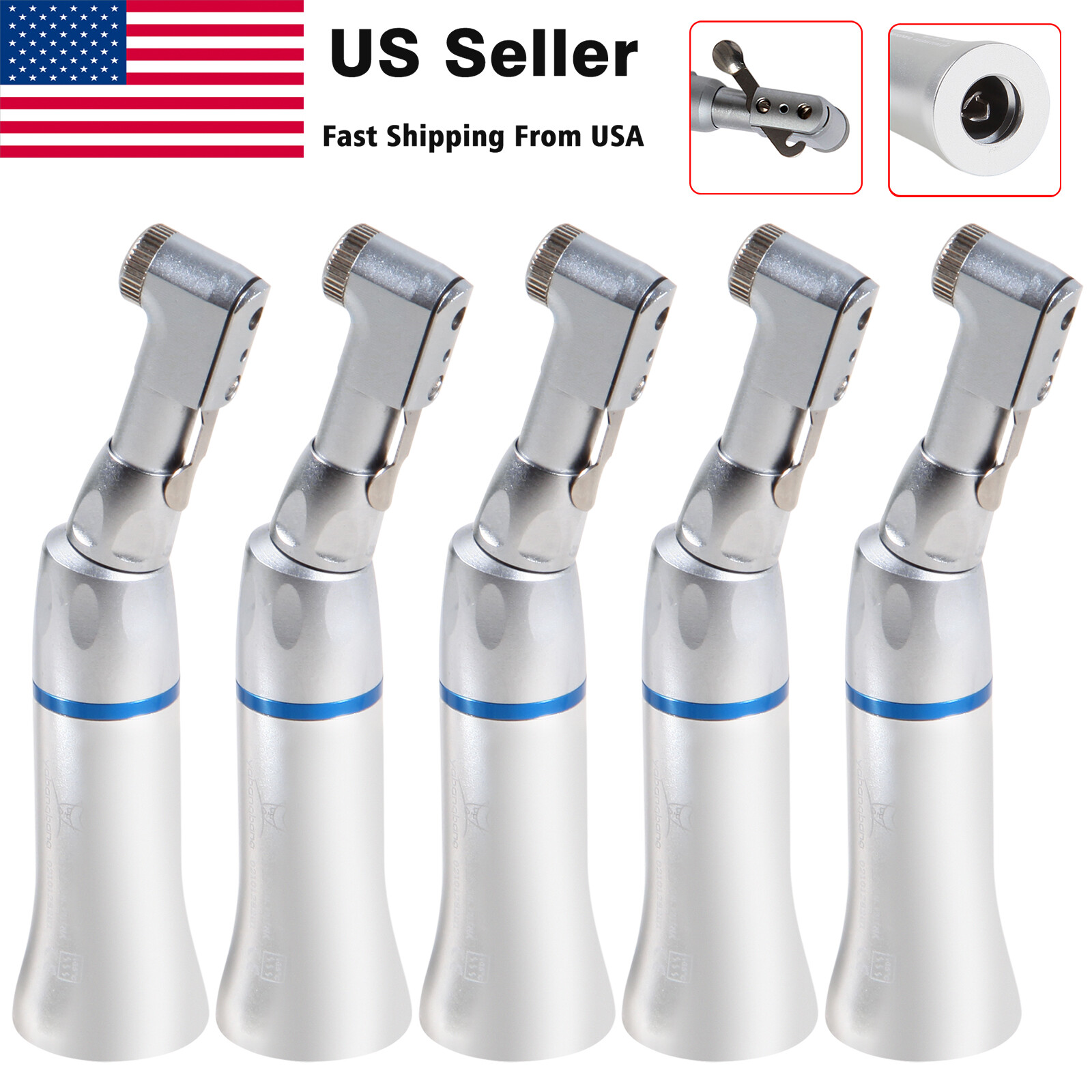 1-10PCS NSK Style Dental Slow Low Speed Contra Angle Handpiece Latch 1:1 E-type