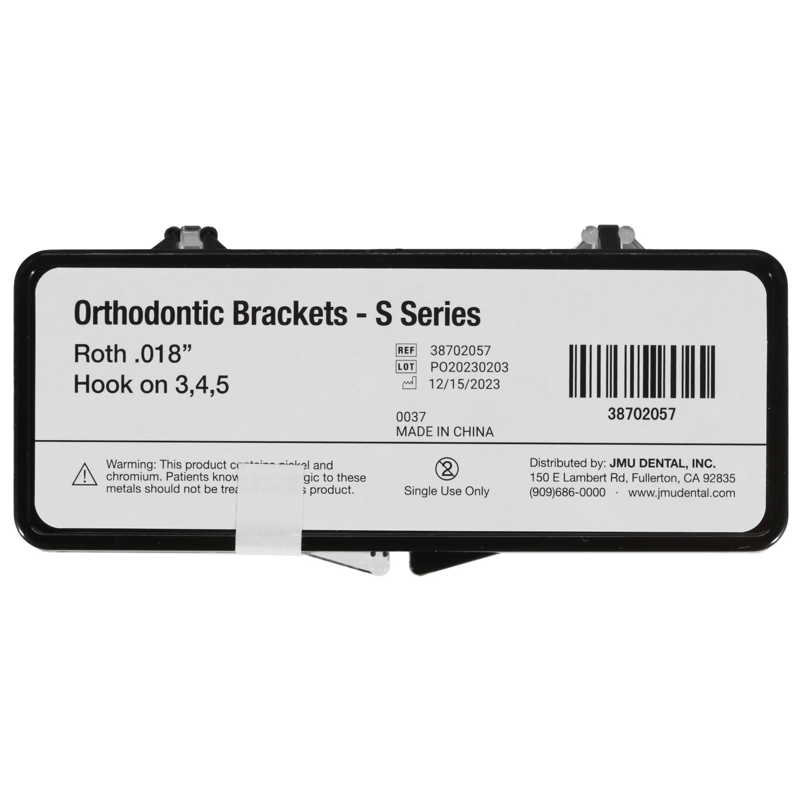 20/Set Ortho Metal Brackets Brace Mini & Standard Roth/MBT .022/.018 Hooks 3-4-5