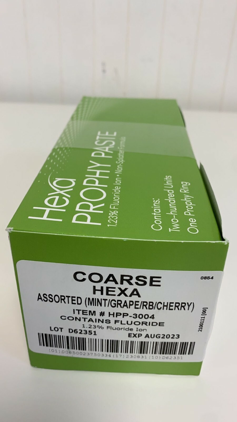 200 Pcs Hexa Prophy Paste 1.23% Fluoride Ion, Non-Splatter Formula ASSORTED
