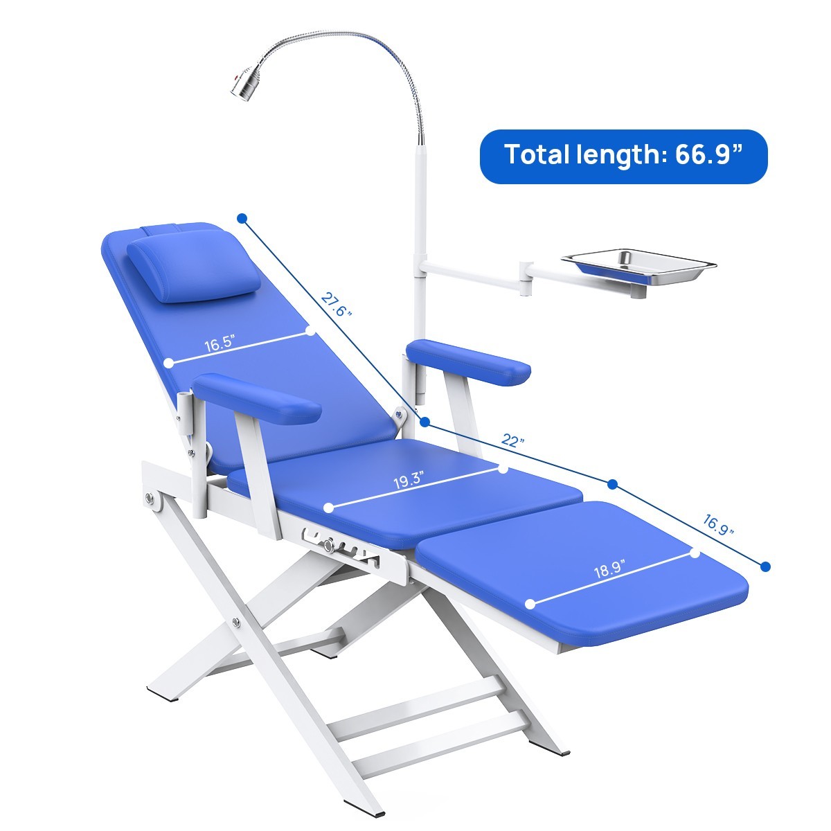 Unidad de Succión Dental Portátil con Compresor de Aire, Estuche 4Holes / Silla