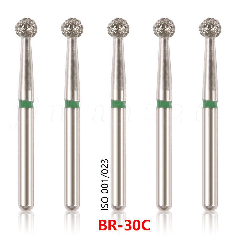 100Pcs Diamond Bur Tooth Drill for Dental High Speed Handpiece Mixed 20 Type USA