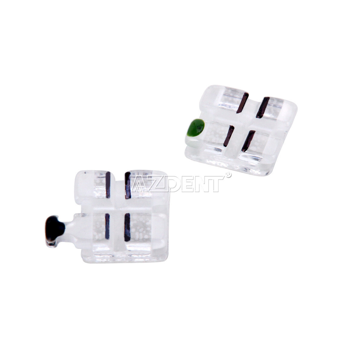 AZDENT Dental Orthodontic Clear Ceramic Brackets Braces Mini Roth.022 Hooks 345