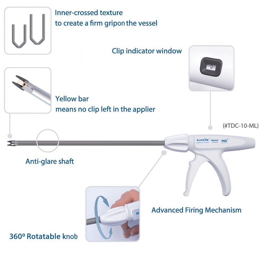Laparoscopic Clip Applicator Ligating Clip Applier – US Seller – 5mm or 10mm