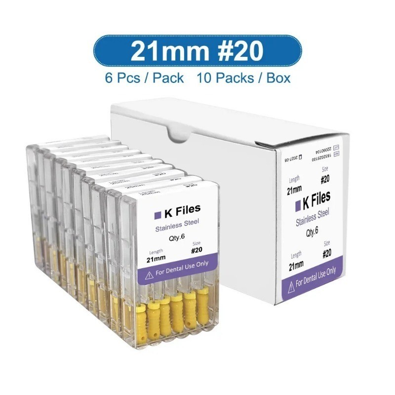 Dental Endo Files Hand Use K/H/R File 21/25/28/31mm Stainless Steel Endo Files