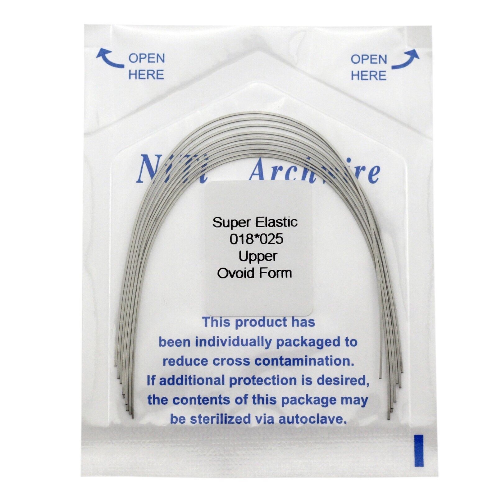 10Packs Dental NITI Ovoid/Natural/Square Form Rectangular Arch Wires Upper/Lower
