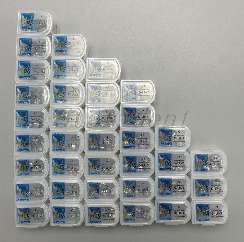 5pcs Dental Pediatric Crown Kids stainless steel molar crowns preformed Primary