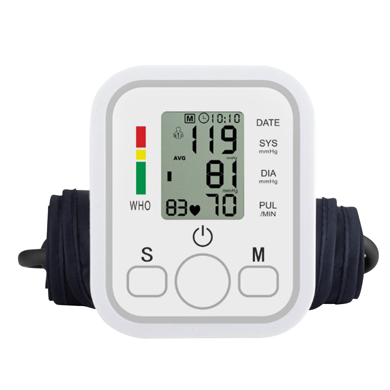 Automatic Upper Arm Blood Pressure Monitor Pulse Meter BP Machine Voice Talking