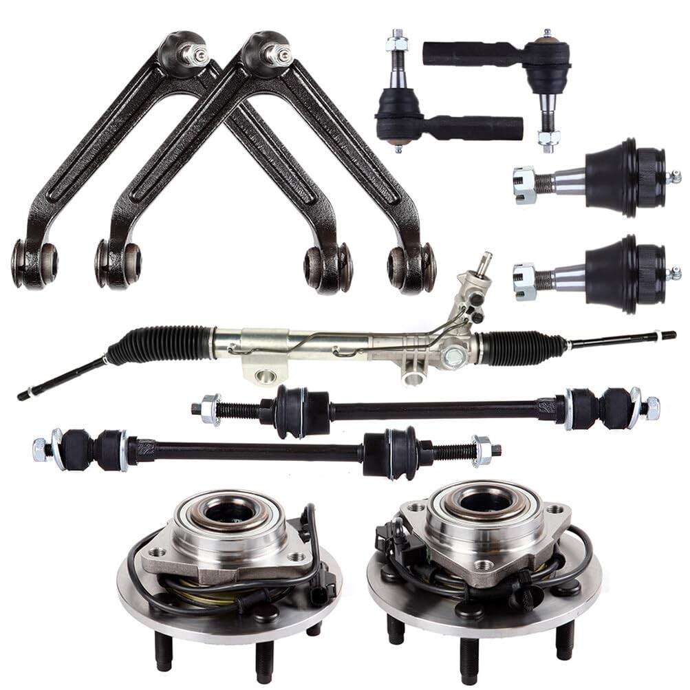 Power Steering Rack Pinion 2 Wheel Hub Bearing Assembly fit 02-05 Dodge Ram 1500