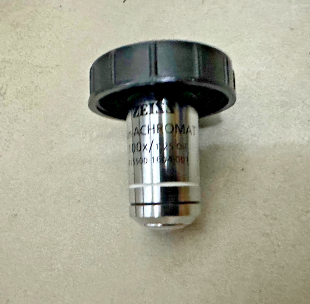 Zeiss Primo Plan-ACHROMAT 415500-1604 Microscope Objective Lens 100x / 1.25