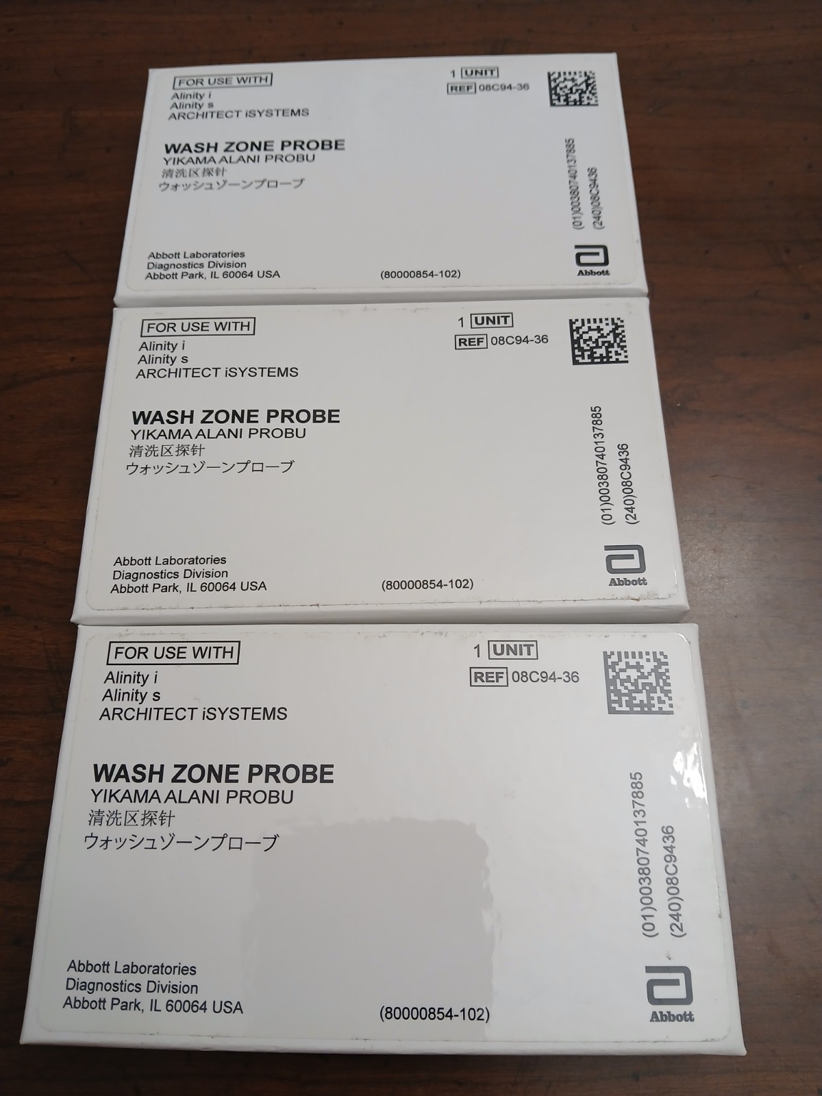 ABBOTT ARCHITECT 08C94-36 Wash Zone Probe For i / ALINITY SYSTEMS New and Sealed