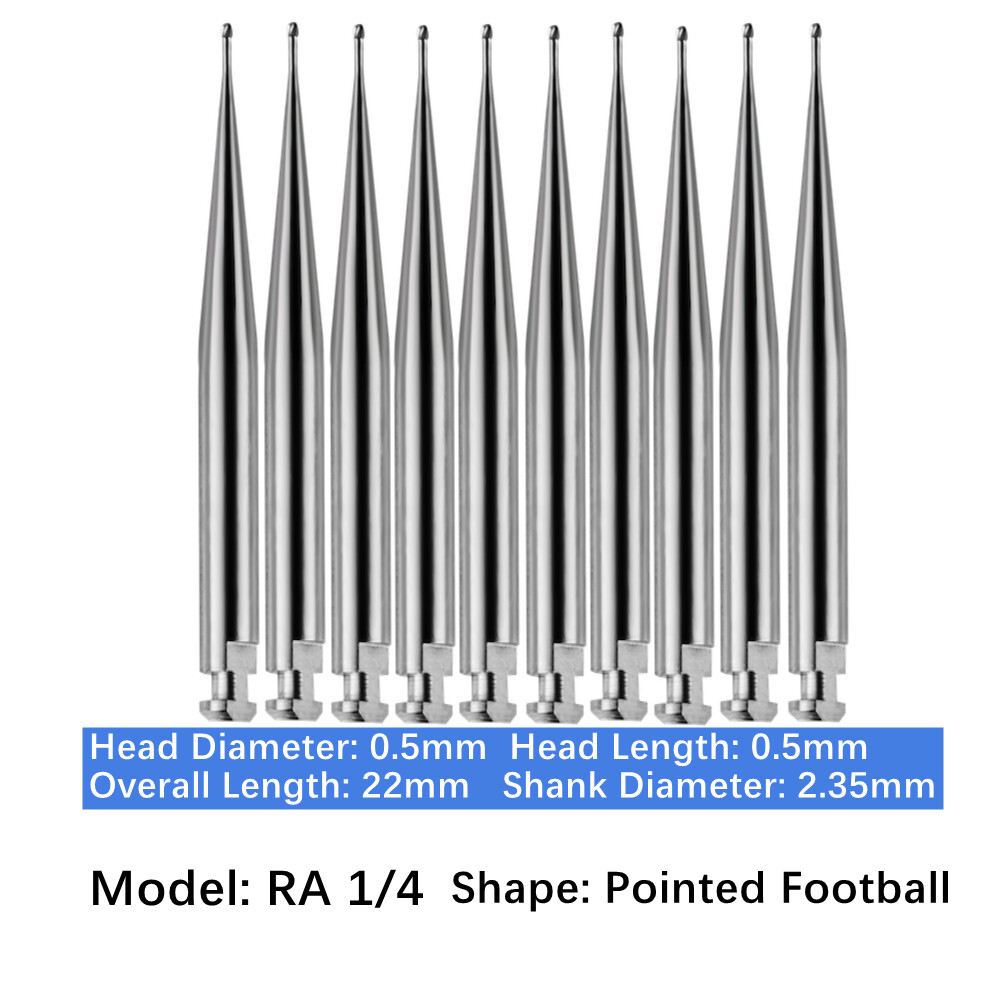 Vakker 10PC Dental Tungsten Low Speed Carbide Burs Latch Type LA RA SURG