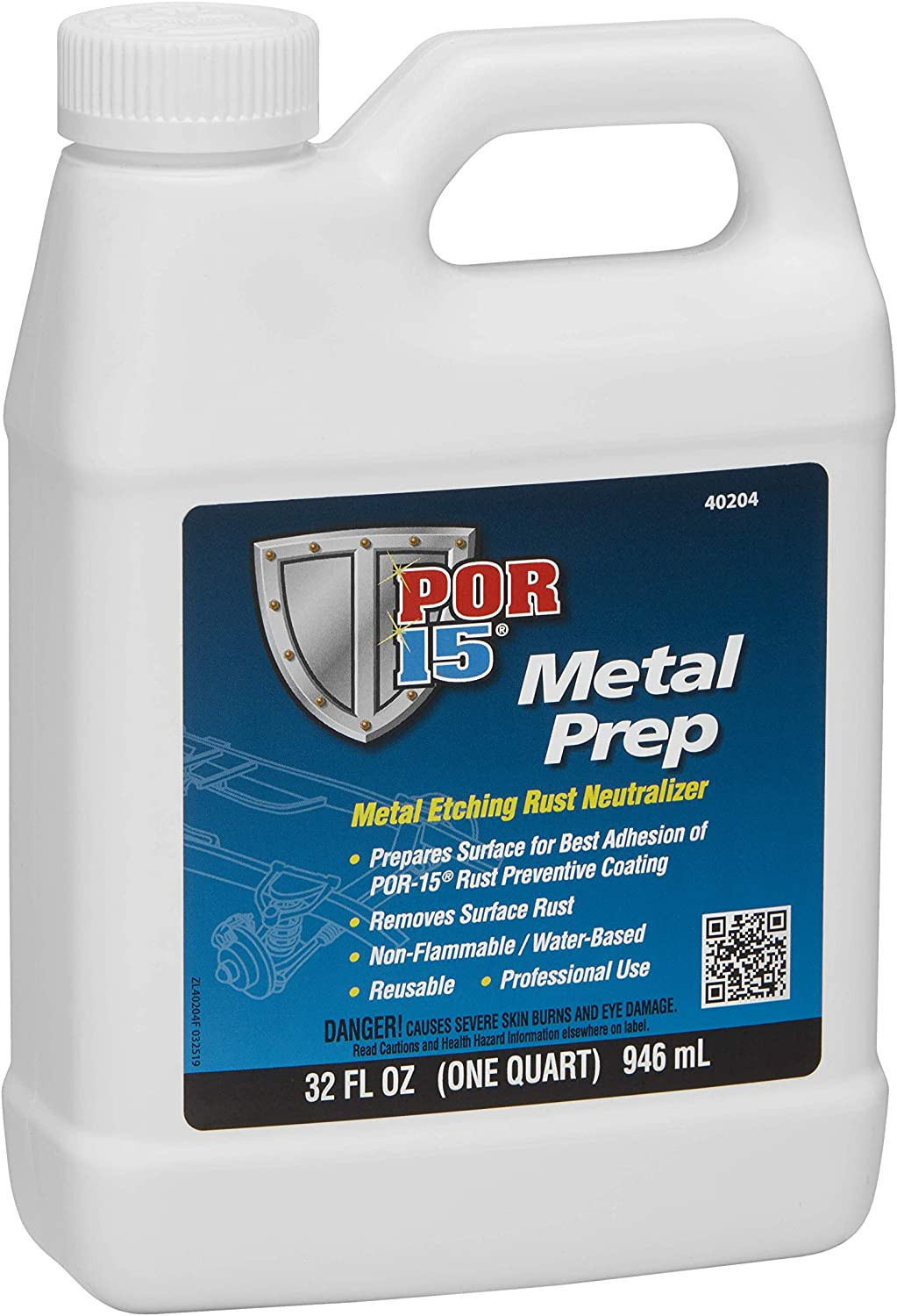 Metal Prep, Metal Etching Rust Neutralizer, Non-Flammable and Water-Based, 32 Fl
