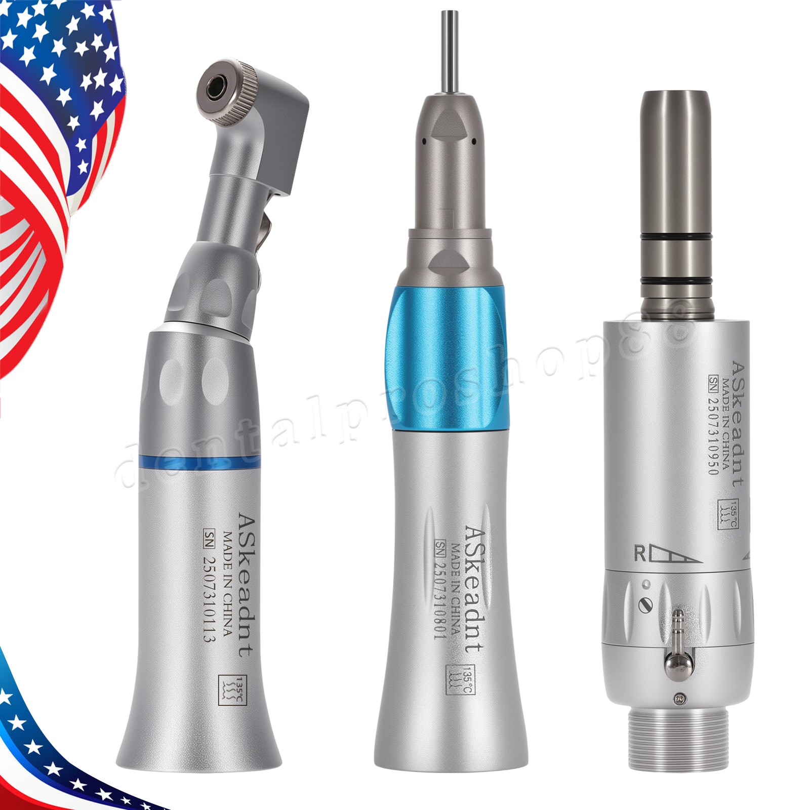 Dental Slow Low Speed Handpiece Autochuck Contra Angle Air Motor NSK Style 2/4H