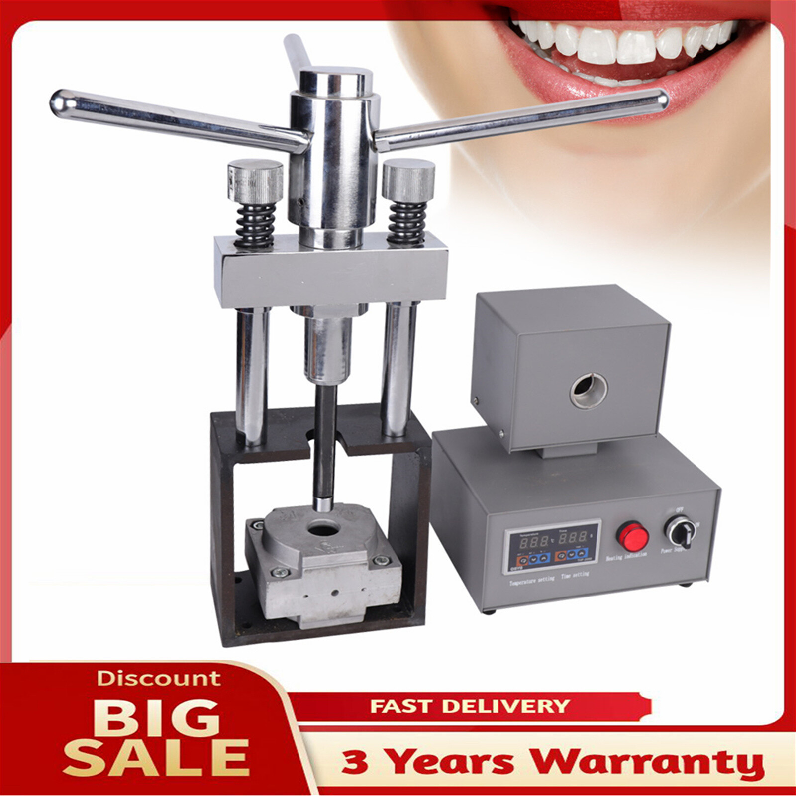 Dental Flexible Denture Material Injection System Injector Machine Lab Equipment