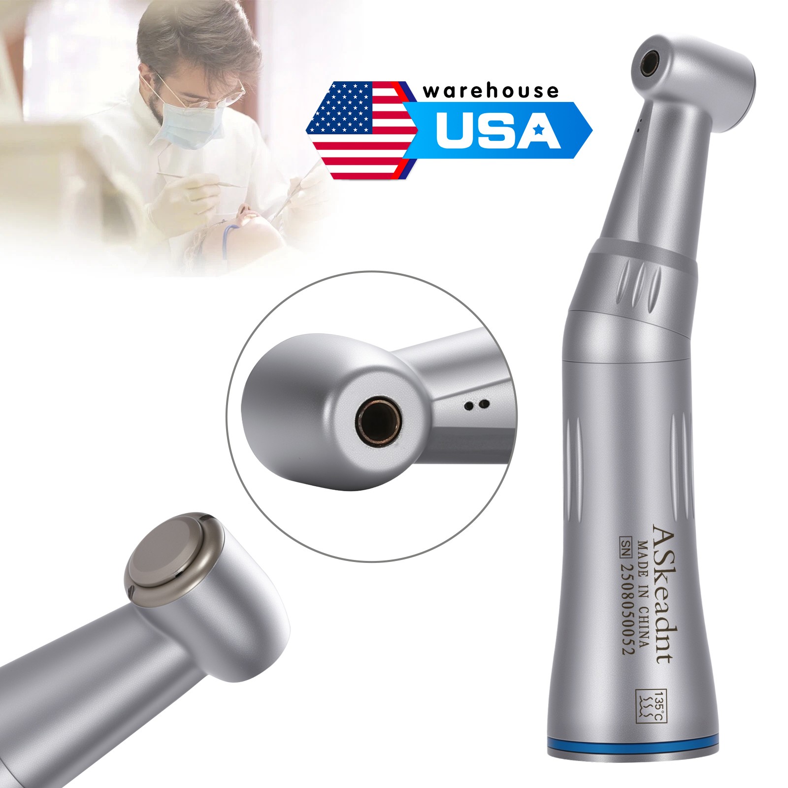 ASkeadnt Dental Slow Low Speed Handpiece Inner Water Contra Angle NSK Style