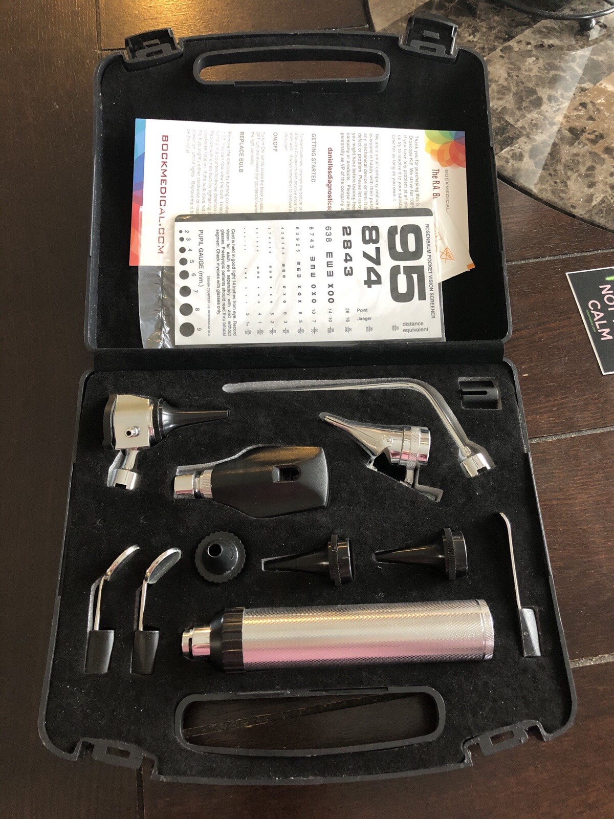 NEW Bock Medical Edition ENT Kit: RA Bock Diagnostics Ear, Nose and Throat Exam