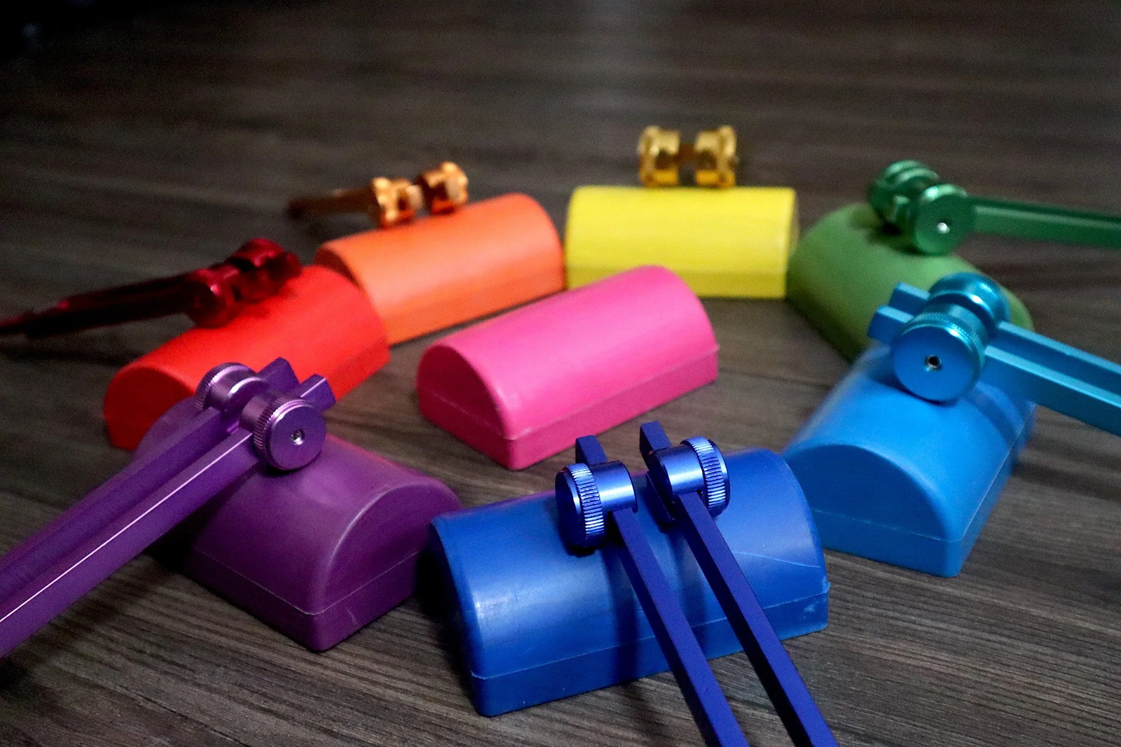 10pc Multicolor Tuning Fork Attenuator Bead Set – Activator Options