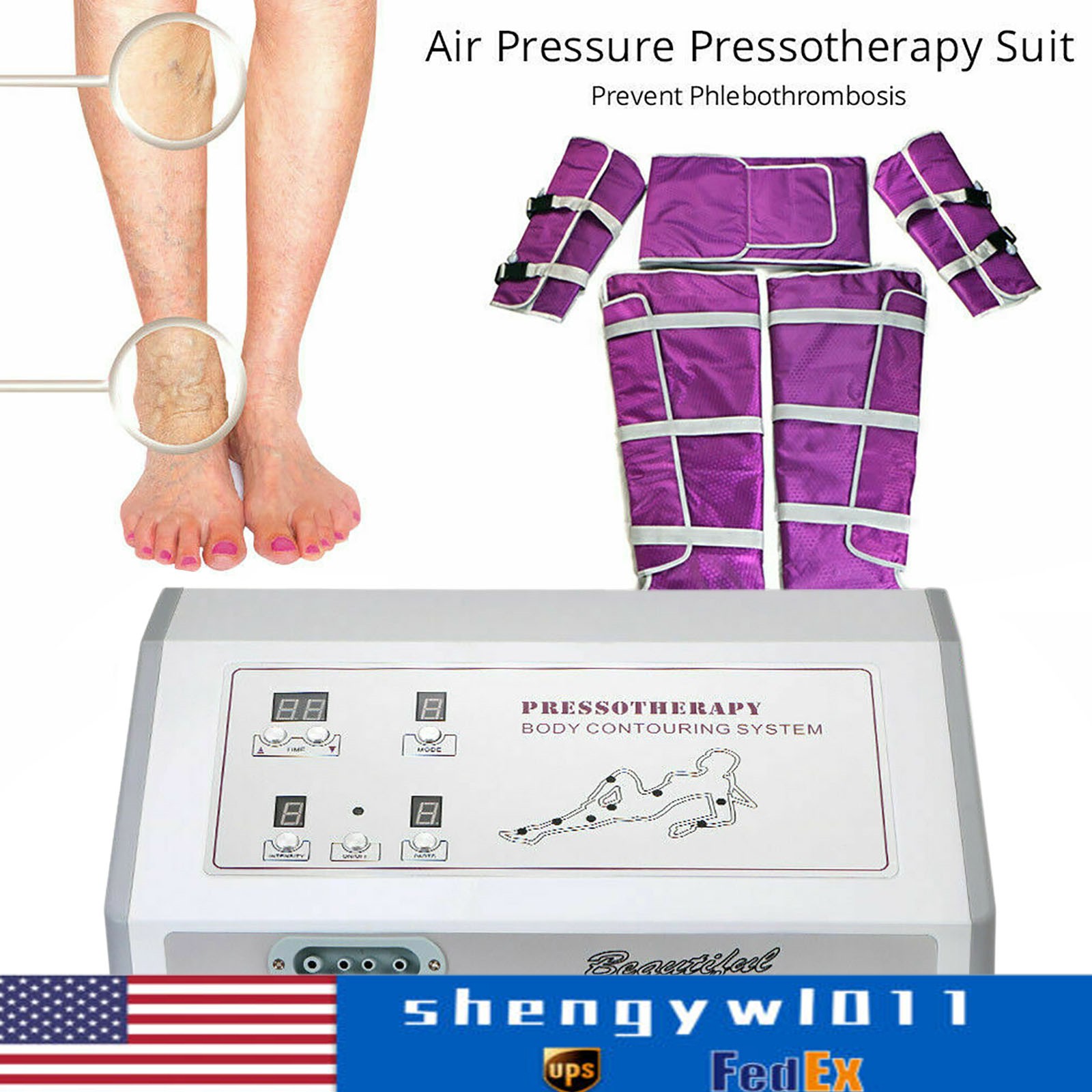 Pressotherapy Air Pressure Machine for Lymphatic Drainage & Slimming