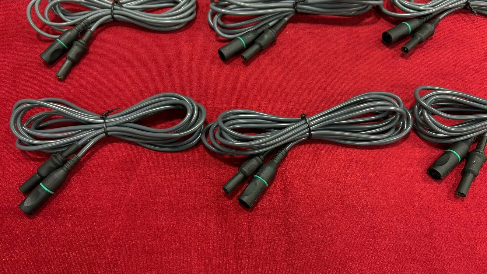 Laparoscopic Bipolar Cable Cord 4mm Silicon Material Best Quality Reusable-6pc