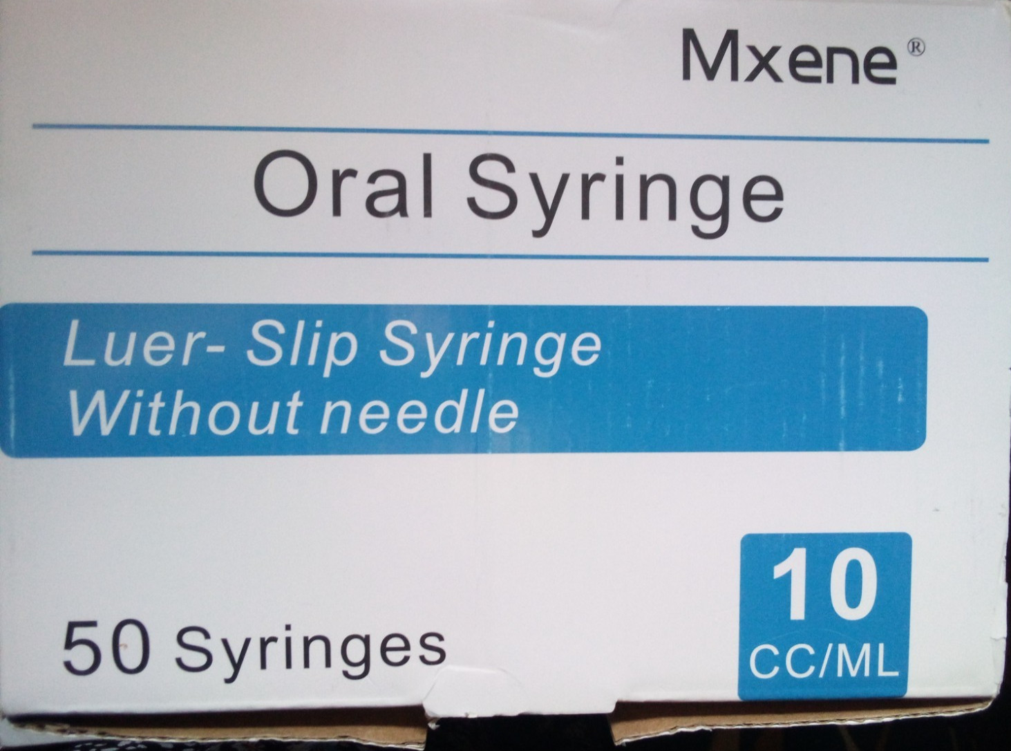 Mxene 50x 10ml Oral Syringes Luer Slip Tip No Needle Sterile Individually Sealed