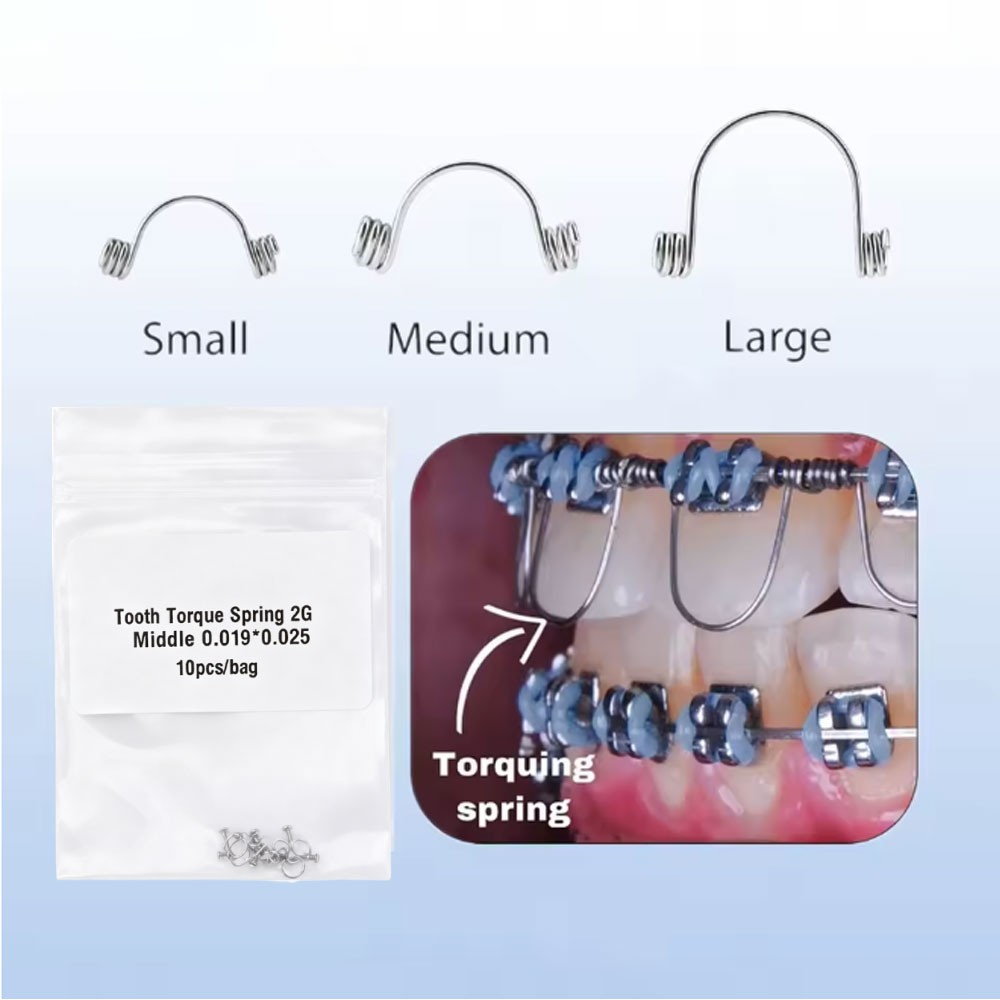 100pcs Dental Ortho Self-Lock Separating Springs Separate Steel Separator Spring